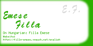 emese filla business card